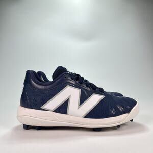 New Balance 4040v7 Navy Blue White Baseball Rubber Cleats J4040TN7 Youth Size 2